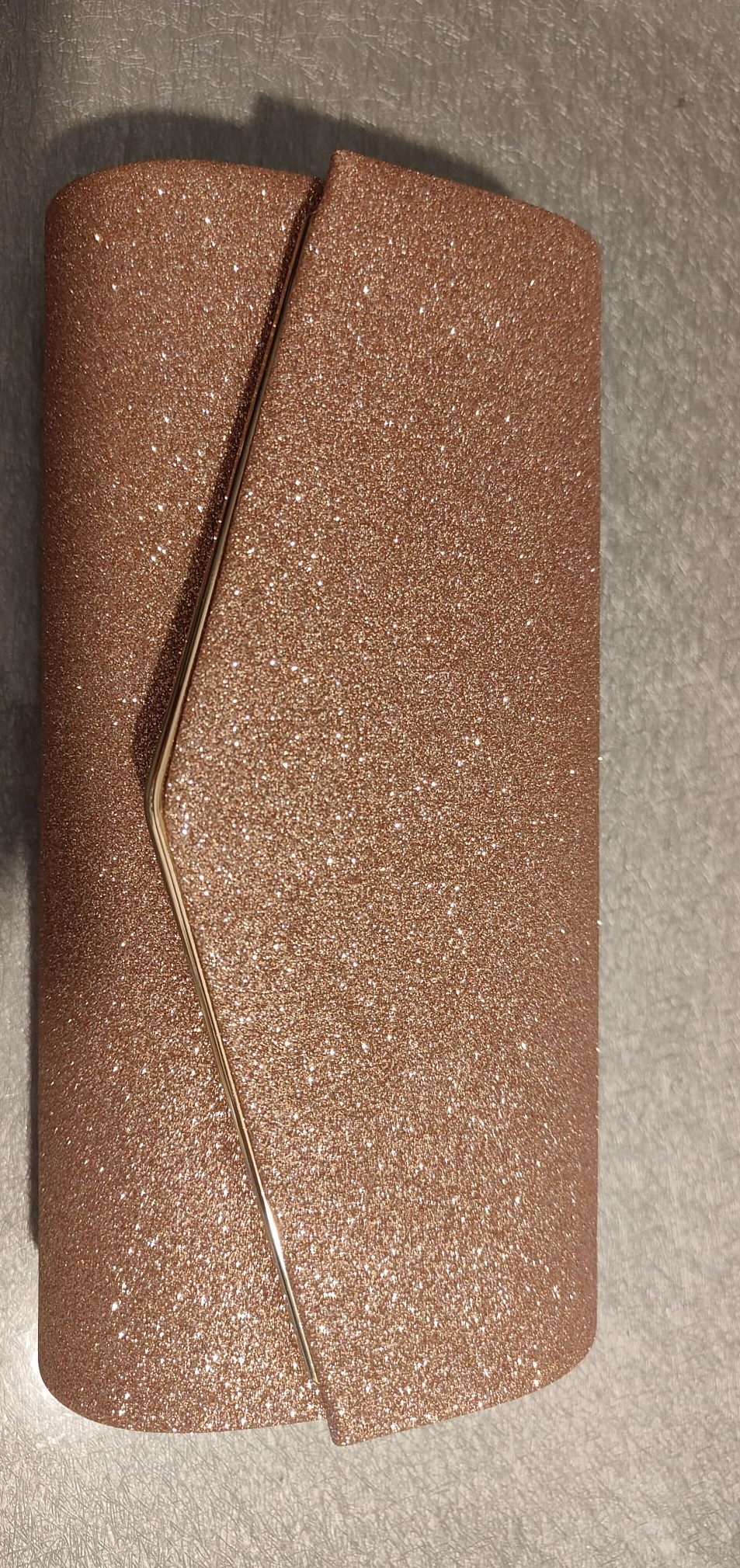 Geanta plic auriu, glitter, Diva